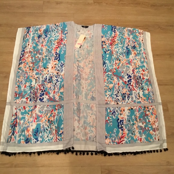 Women’s Long Kimono Cardigan Swimsuit Cover Up - Picture 5 of 6